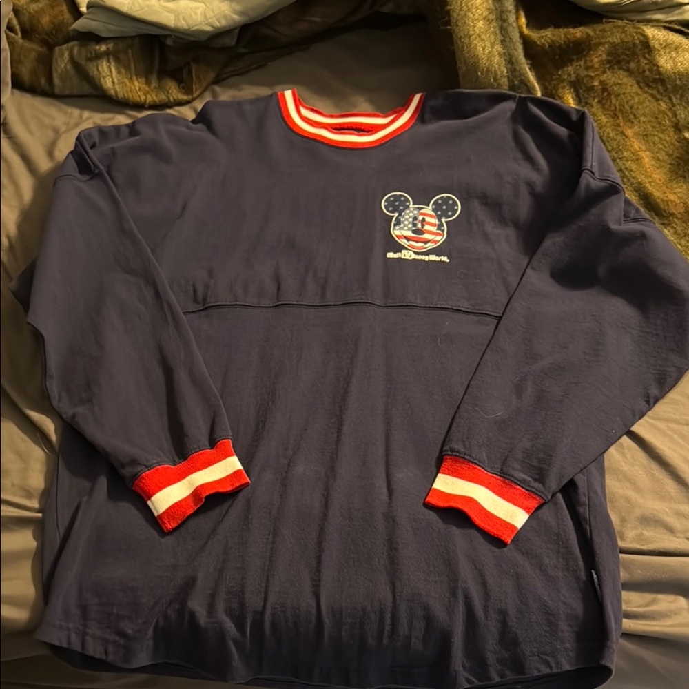 Navy Blue Kids Shirt with Red Accents